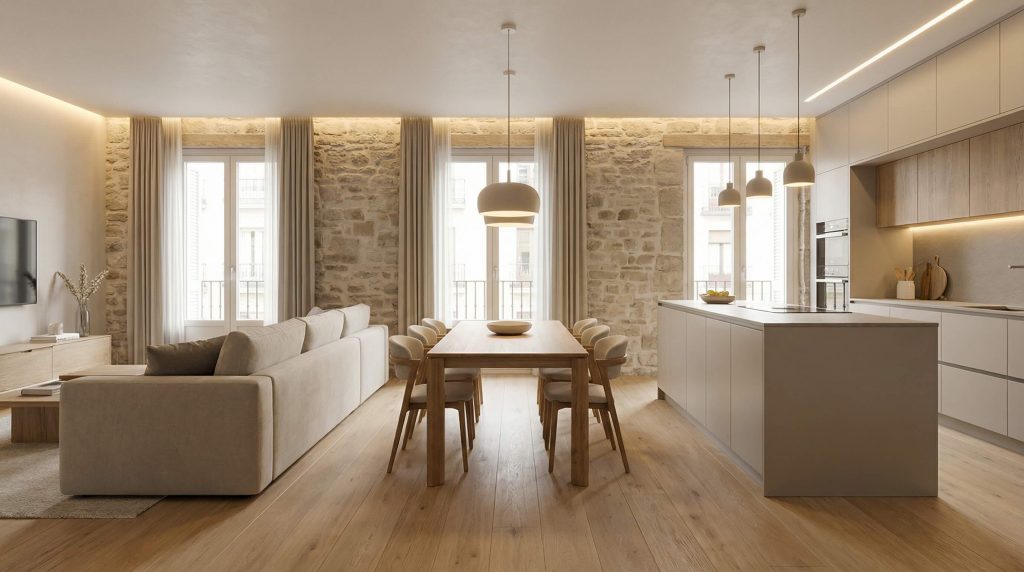 Reforma integral en Madrid con interiorismo y decoración moderna